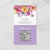 Info-Karte für die Hochzeitstiefel der Rustikalen  Visitenkarte (Rückseite)