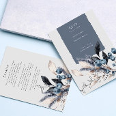 Info-Karte für Frosty Winter Floral Wedding Begleitkarte