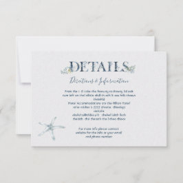 Info-Karte für Hochzeiten im tropischen Ozean RSVP Karte