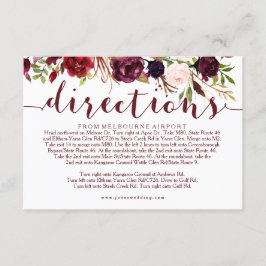 Info-Karte für Hochzeitspaziergänge in Burgund Begleitkarte