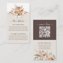 Info-Karte für Hochzeitsszenarien mit Light Earth Visitenkarte