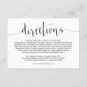 Info-Karte für rustikale Hochzeitstraßen Begleitkarte