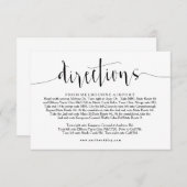 Info-Karte für rustikale Hochzeitstraßen Begleitkarte (Vorne/Hinten)