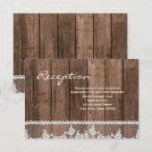 Info-Karte für rustikale weiße Spitzen- und Empfan Begleitkarte (Vorne/Hinten)