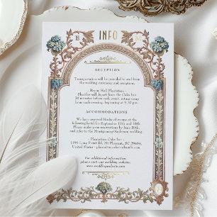 Info Karte Viktorianische Königliche Eleganz Hochz
