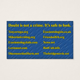 Info-Karte zur Anti-Scientology-Bekämpfung (Org St