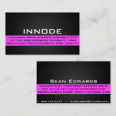 Info-Kasten im Rosa Visitenkarte (Vorne/Hinten)