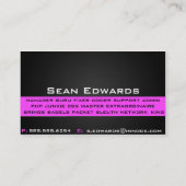 Info-Kasten im Rosa Visitenkarte (Rückseite)