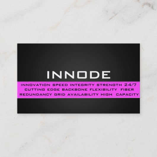 Info-Kasten im Rosa Visitenkarte (Vorderseite)