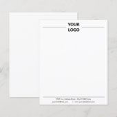 Info-Papierbogen für kundenspezifische Firmenlogos (Vorne/Hinten)