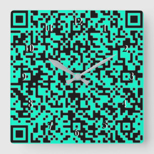 Info zur Aquamarinen Uhr für die QR-Codeprüfung - 