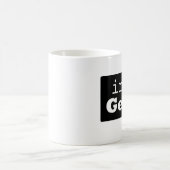 Infogeek-Tasse (Logo: weißer Text, schwarzer Kaffeetasse (Mittel)