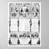 Infografik des heiligen Römisch-Katholischen Glaub Poster (Vorne)