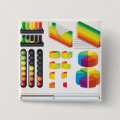 Infografik-Elemente und Datenvisualisierung Button (Vorderseite)