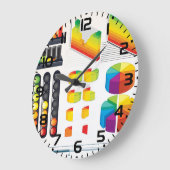 Infografik-Elemente und Datenvisualisierung Große Wanduhr (Winkel)