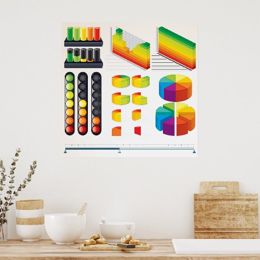 Infografik-Elemente und Datenvisualisierung Poster (Küche)