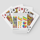 Infografik-Elemente und Datenvisualisierung Spielkarten (Rückseite)