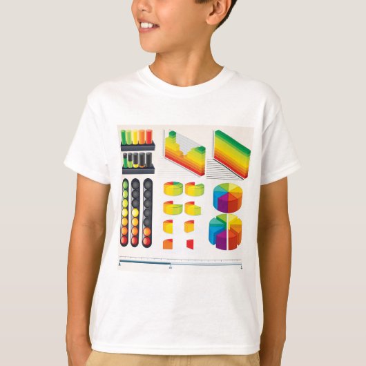 Infografik-Elemente und Datenvisualisierung T-Shirt (Vorderseite)