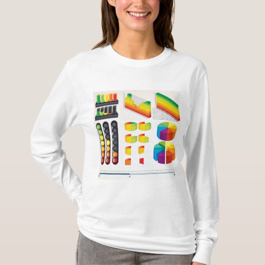 Infografik-Elemente und Datenvisualisierung T-Shirt (Vorderseite)