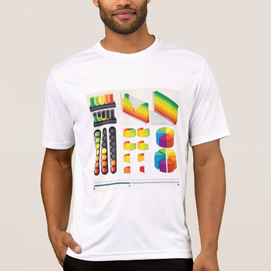 Infografik-Elemente und Datenvisualisierung T-Shirt (Vorderseite)
