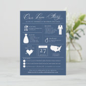 Infografik Save the Date Liebe (Stehend Vorderseite)