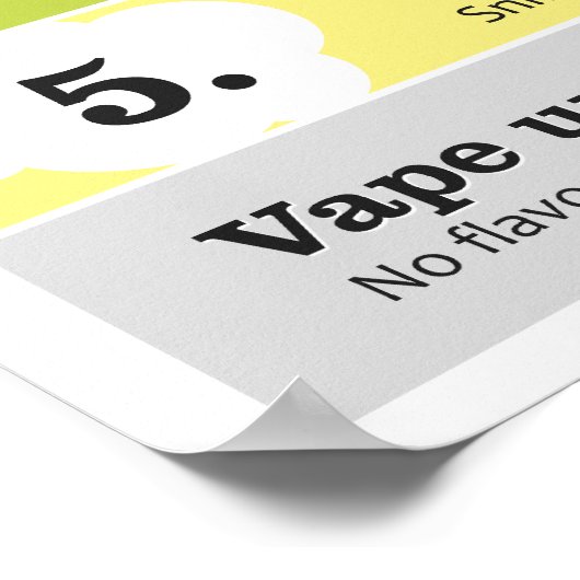 Infografik von Vaper Zunge Poster (Ecke)