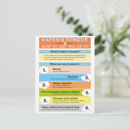 Infografik von Vaper Zunge Postkarte (Stehend Vorderseite)