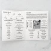 Infografik-Zeitleiste zum Hochzeitsprogramm Karte (Innenseite)