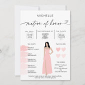 Infografik zum Thema Ehre Rosa Palette Einladung (Vorderseite)