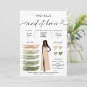 Infografik zur Farbpalette der Trauzeugin Einladung (Stehend Vorderseite)