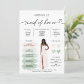 Infografik zur Farbpalette der Trauzeugin Einladung (Stehend Vorderseite)