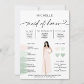 Infografik zur Farbpalette der Trauzeugin Einladung (Vorderseite)