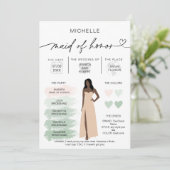 Infografik zur Farbpalette der Trauzeugin Einladung (Stehend Vorderseite)