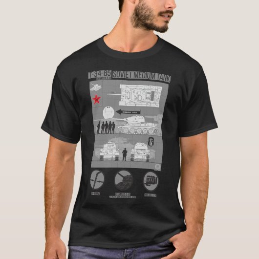 Infografiken T 34 85 T-Shirt (Vorderseite)