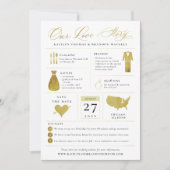 Infografische Save the Date Imitate Gold Foil (Vorderseite)