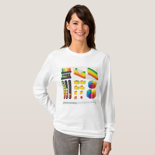 Infographic Elements and Data Visualization T-Shirt (Vorne ganz)