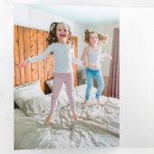 Infographic Family Newsletter Trifold Dreifach Gefaltete Urlaubskarte (Innen Erste Seite)