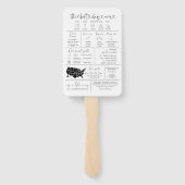 Infographic Wedding Program Hand Fan Fächer (Rückseite)
