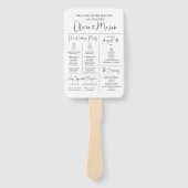 Infographic Wedding Program Hand Fan Fächer (Vorderseite)