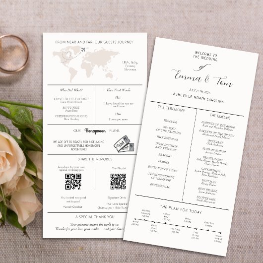 Infographic Wedding Program Time Line Modern