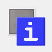 Infopoint-Symbol Magnet (Vorderseite/Rückseite)