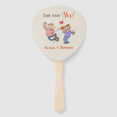 Informal Funny sagte sie ja Verlobung Fächer (Vorderseite)