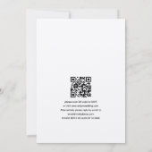 Informal Laurel Leaf Line Art QR Code Hochzeit Einladung (Rückseite)