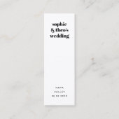 Informal Retro Wedding Favor Bookmark Card Mini Visitenkarte (Vorderseite)