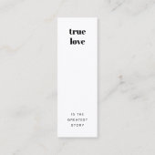 Informal Retro Wedding Favor Bookmark Card Mini Visitenkarte (Rückseite)