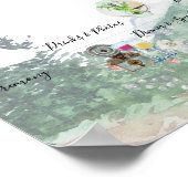 Informal Wedding Schedule Welcome Sign Poster (Ecke)