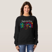 Informatics Nurse Squad Watercol Liebe Stethoscope Sweatshirt (Vorne ganz)