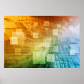 Informatik als Abstrakter Hintergrund Poster (Vorne)