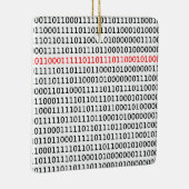 Informatik Binary Code Black Red Christmas Keramikornament (Rechts)
