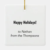 Informatik Binary Code Black Red Christmas Keramikornament (Rückseite)